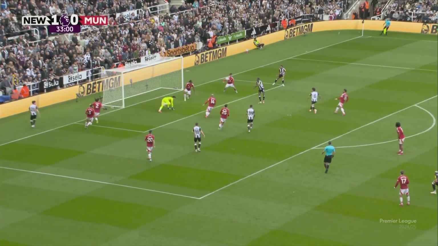 巴因德尔立功！扑出了伊萨克几乎可以说是必进的球